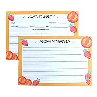 50Pcs Recipe Cards 6x4Inches Blank Double Sided Recipe Cards with Lines for Kitchen Cooking Restaurants Cafes Diner Family Recipe Cards