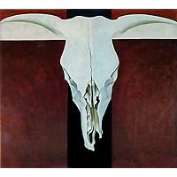 Cow's Skull with Red - Georgia O'Keefe - Canvas OR Print Wall Art