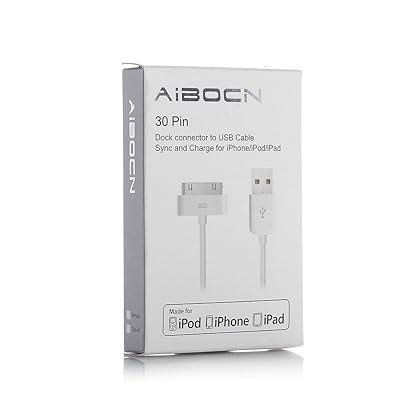 Aibocn MFi Certified 30 Pin Sync and Charge Dock Cable (New Packaging)