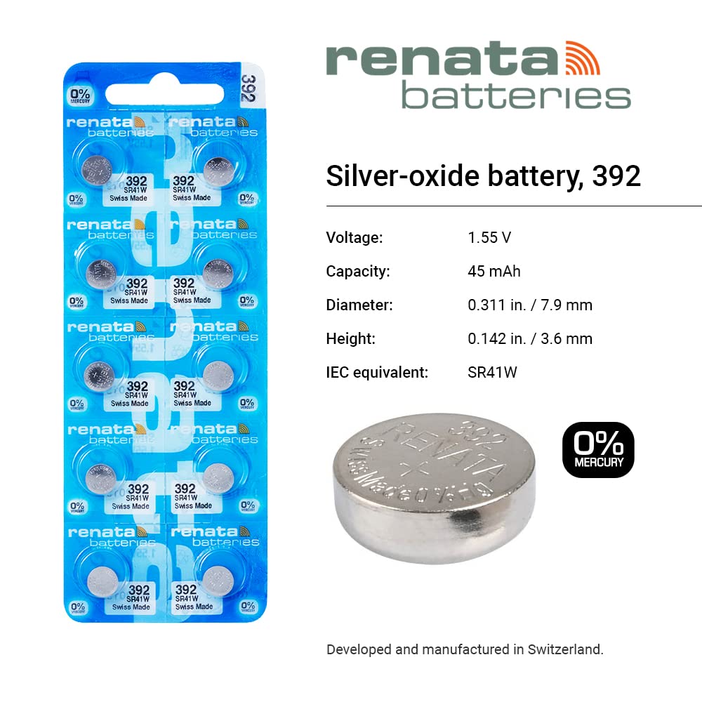 Renata Batteries 392 Silver Oxide 1.55V Watch Battery