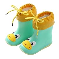 Hot Classic Children Rainboots PVC Rubber Children Water Shoes Rain Boots Kids Baby Cartoon Little Girl Size 11 Boots