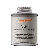Jet-Lube V-2 - Multipurpose | Thread Sealant | Contaisn PTFE | Military Grade | Food Grade | Automotive Applications | Eco-Certified | Water-Resistant | 1/2 Lb.