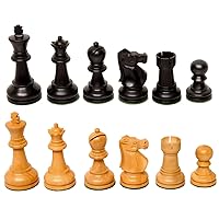 Bobby Fischer (Reg. U.S. Pat. & Tm. Off. Ultimate Chess Pieces – Ebonized/Boxwood – 3.75 inch King
