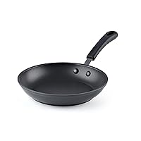 Cook N Home Nonstick Saute Fry Pan 8-inch Professional Hard Anodized Frying Pan, Dishwasher Safe with Stay-Cool Handles, Black