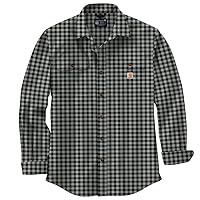 Carhartt Men's 105947 Loose Fit Heavyweight Flannel Long-Sleeve Plaid Shirt