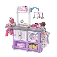 Step2 Love & Care Deluxe Baby Doll Nursery Playset for Kids, Compact Nursery Playset, Washer, Sink, and Changing Station, Easy to Assemble, Toddlers Ages 2 - 6 Years Old