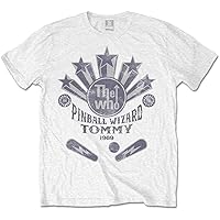Who Men's Pinball Wizard Flippers (Retail Pack) Slim Fit T-Shirt White