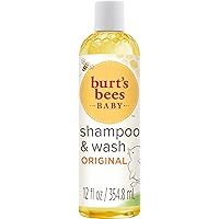 Baby Shampoo and Wash Set, 2-in-1 Natural Origin Plant Based Formula for Sensitive Skin, Original Fresh Scent, Tear-Free, Pediatrician Tested, 3 Travel Size Bottles, 36 oz (12 oz 3-Pack)