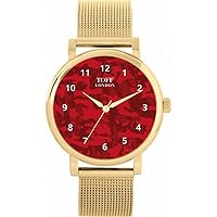 Traditional Red Camouflage Mens Wrist Watch 42mm Case Custom Design