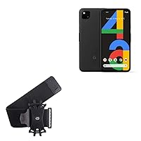 BoxWave Holster Compatible with Google Pixel 4a 5G - ActiveStretch Sport Armband, Adjustable Armband for Workout and Running - Jet Black