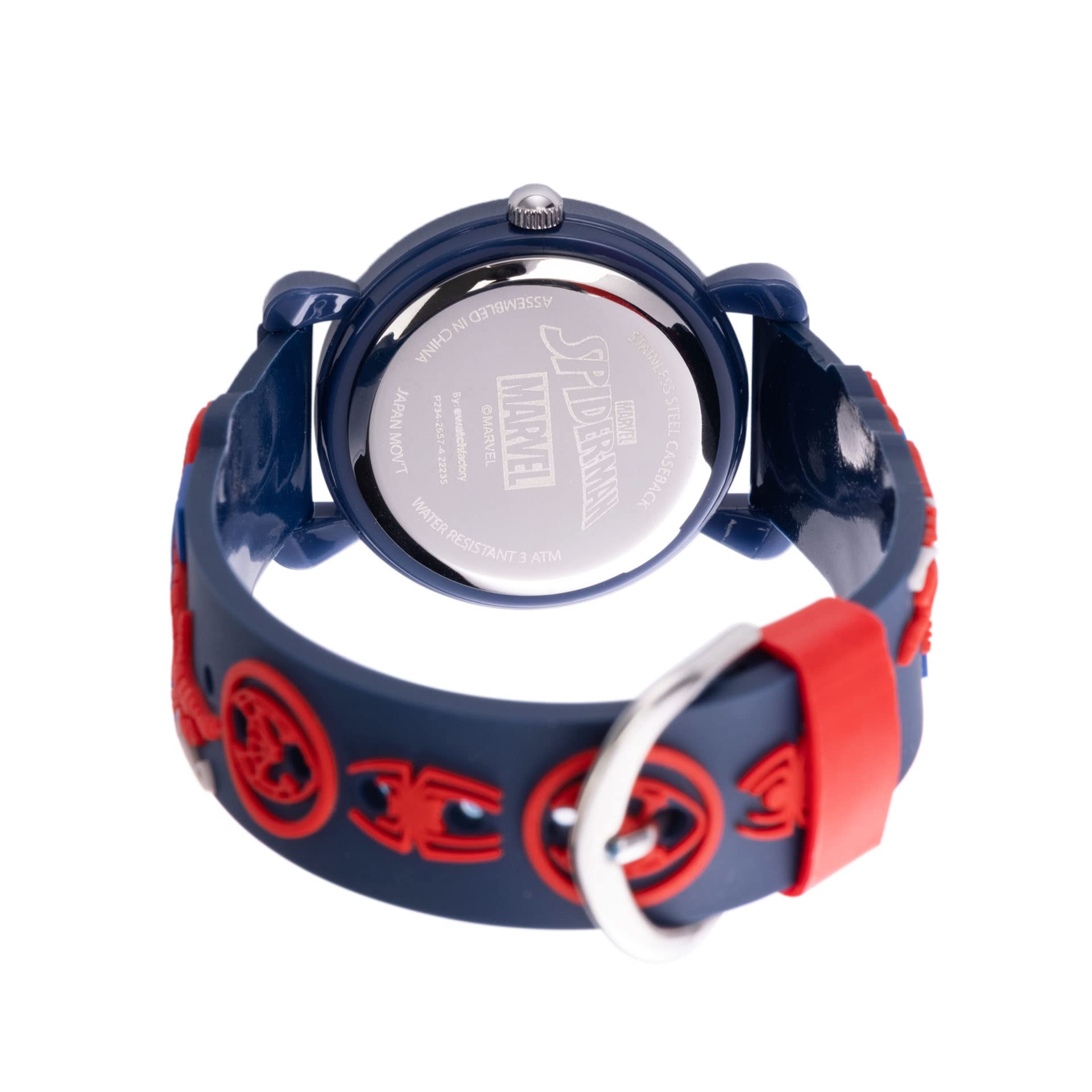 Marvel Spider-Man Kids' Plastic Time Teacher Analog Quartz 3D Strap Watch