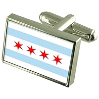 Chicago City United States Flag Cufflinks