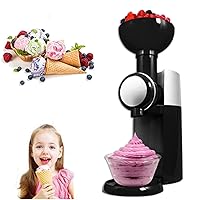 Frozen Dessert Maker, Healthy, Dairy Free, Vegan Ice Cream, Soft Serve Frozen Yogurt, Fruit Sorbet Sherbet Machine, Simple One Push Operation,Black