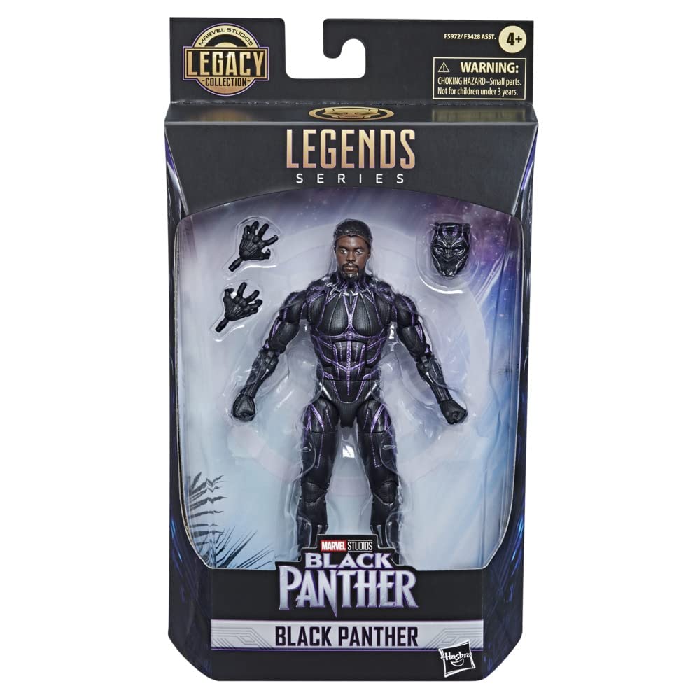 Marvel Legends Series Black Panther Legacy Collection Black Panther 6-inch Action Figure Collectible Toy, 3 Accessories