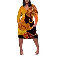 Mexican Dress for Girls Overall Long Sleeve Crewneck High-Waist Loose Beach Party Sundress