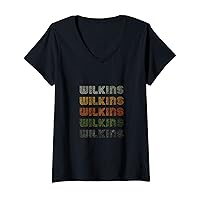 Womens Love Heart Wilkins Tee Grunge/Vintage Style Black Wilkins V-Neck T-Shirt
