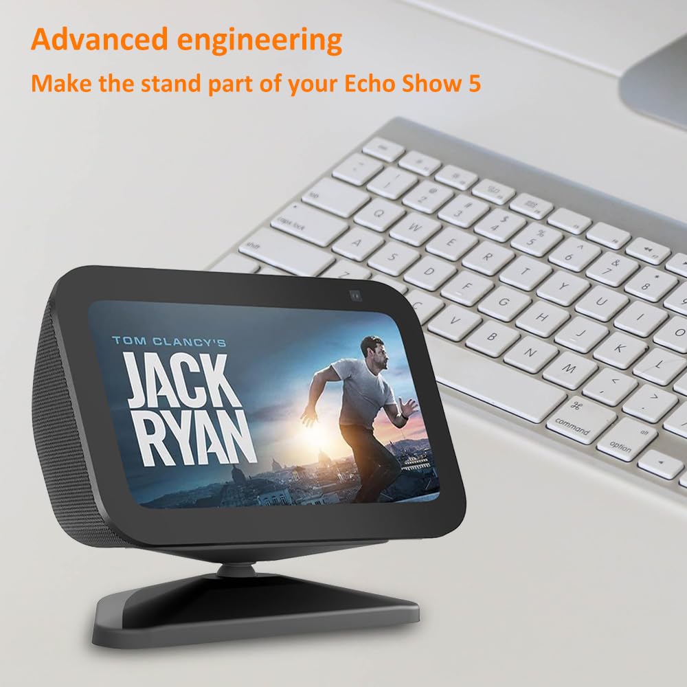 All-New Stand for Show 5 (3rd Gen) | Adjustable Design to Improve Viewing Angle | Swivel and Tilt Accessories Compatible with Show 5 Smart Display & iPhone Models | Black