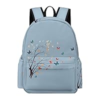 Colorful Butterfly Mini Backpack Printed Shoulder Bag Travel Daypack Camping Work Bags
