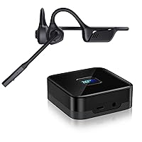 ZIOCOM Bluetooth Receiver for Speaker with Bone Conduction Headphones(Aptx Low Latency)