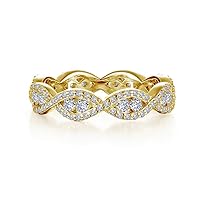Stackables Gold-Plated Simulated Diamond Ring (1.6 CTTW)