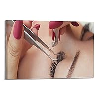 Eyelash Planting Poster Beauty Salon Eyelash Inoculation Poster Beauty Salon Poster Poster for Room Aesthetic Posters & Prints on Canvas Wall Art Poster for Room 20x30inch(50x75cm)