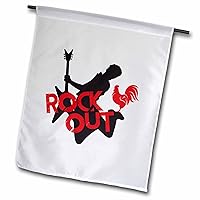 3dRose Cock Funny - Rock Out with Your Cock Out - Flags (fl-381962-1)