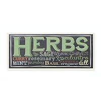 Stupell Home Décor Herbs Chalkboard Look Typography Kitchen Wall Plaque, 7 x 0.5 x 17, Proudly Made in USA