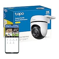 Tapo 2K Pan/Tilt Wireless Outdoor Security Camera, IP65 Weatherproof, Motion Detection, 360° Visual Coverage,Full-Colour Night Vision,Cloud &Local Storage,Works With Alexa &Google Home (Tapo C510W)