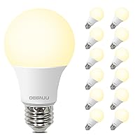 A19 LED Light Bulbs, 60 Watt Equivalent LED Bulbs, Soft White 2700K, 800 Lumens, E26 Standard Base, Non-Dimmable, 8.5W Warm White LED Bulbs for Bedroom Living Room, 12 Pack