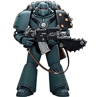 HiPlay JoyToy Warhammer The Horus Heresy Collectible Figure: Sons of Horus MKVI Tactical Squad Legionary with Bolter & Chainblade 1:18 Scale Action Figures JT9497