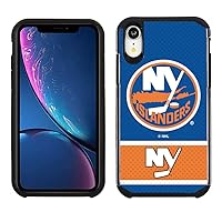 Apple iPhone XR - NHL Licensed New York Islanders Blue Jersey Textured Back Cover on Black TPU Skin