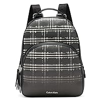 Calvin Klein Estelle Novelty-Backpack, Black/White Plaid, One Size