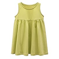 Baby Girl Flower Girls Sleeveless Casual A Line Skater Dress for School Party Princess Dresses Size 8 Girls Outfits