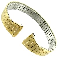 Ladies Stainless Steel Metal, Gold, Two Tone Expansion 10-14mm Replacement Watchband