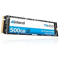 INLAND TN450 500GB NVMe M.2 PCIe Gen4x4 2280 Internal Solid State Drive SSD - Up to 5,000 MB/s, 3D NAND, Storage and Memory for Laptop & PC Desktop