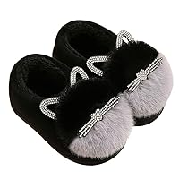 Toddler Slippers Girls Kids Slippers Cute Cat House Slipper Fuzzy Slippers Pink Slipper Winter Warm Slippers Soft House Shoes