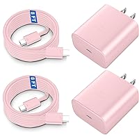 45W USB-C Super Fast Charger Type C Android Phone Charging Cable Block for Samsung Galaxy S24 Ultra/S24/S24+/S23 Ultra/S23/S23+/S22 Ultra/S22/S21/S20/Note 10/20,PPS Wall Charger with 8FT Cord-Pink