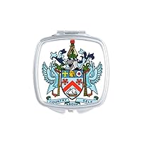 Kitts and Nevis National Emblem Mirror Portable Compact Pocket Makeup Double Sided Glass