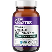 New Chapter Women's Multivitamin Every Woman II 40+ Fermented with Probiotics B D3 Organic Non GMO Ingredients, White, Berry, 96 Count