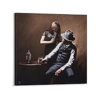 Couple Dance Art, Spanish Tango Artwork Canvas Print Poster by Fabian Perez (3), Unique Gift for Men Women Vintage Wall Decor Canvas Painting Posters And Prints Wall Art Pictures for Living Room Bedro