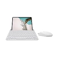 Macally Compact Bluetooth Keyboard and a Comfortable Bluetooth Mouse, Office Essentials