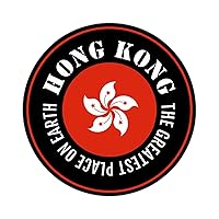10 Pieces Hong Kong Flag Vinyl Laptop Sticker The Greatest Place on Earth Vinyl Decal Memorial National Day Round Labels Aesthetic Sticker Vinyl Cup Stickers Aesthetic Adults Stuff 4inch