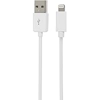USB Charging and Sync Cable MFI Certified for Apple Lightning Tip Devices - Retail Packaging - White