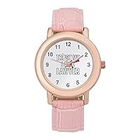 Trust Me I'm Almost A Lawyer Casual Quartz Watches for Women Classic Leather Strap Wrist Watch for Ladies Gift