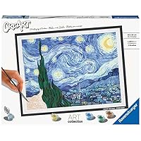 Ravensburger Van Gogh: The Starry Night Paint by Numbers Kit for Adults - 23518 - Painting Arts and Crafts for Ages 14 and Up