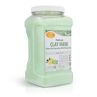 SPA REDI - Clay Mask, Lemon and Lime 128 Oz - Pedicure and Body Deep Cleansing, Skin Pore Purifying, Detoxifying and Hydrating