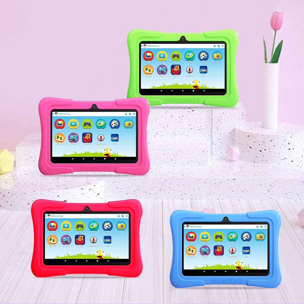 Dragon Touch Y88X Pro 7 inch Kids Tablets, 2GB RAM 16GB ROM, Android 9.0 pie Tablet, Kidoz Pre-Installed with Kid-Proof Case (Pink)