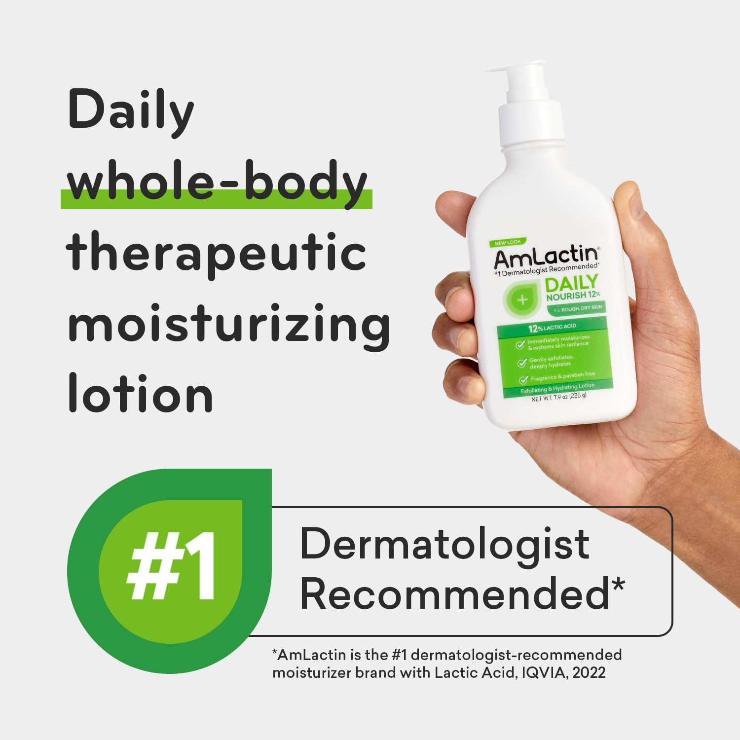 AmLactin Ultra Smoothing - 4.9 oz Body & Hand Cream with 15% Lactic Acid - Exfoliator and Moisturizer & Daily Nourish 12% - 14.1 oz Body Lotion with 12% Lactic Acid - Exfoliator and Moisturizer