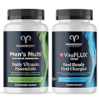 Men's Daily Multivitamin Supplements + VitaFLUX Triple Power Nitric Oxide for Male Performance, Stamina, Energy, Recovery - L Arginine