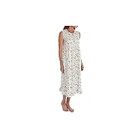 LA CERA Women's 1277GX Plus 100% Cotton Woven Sleeveless Nightgown